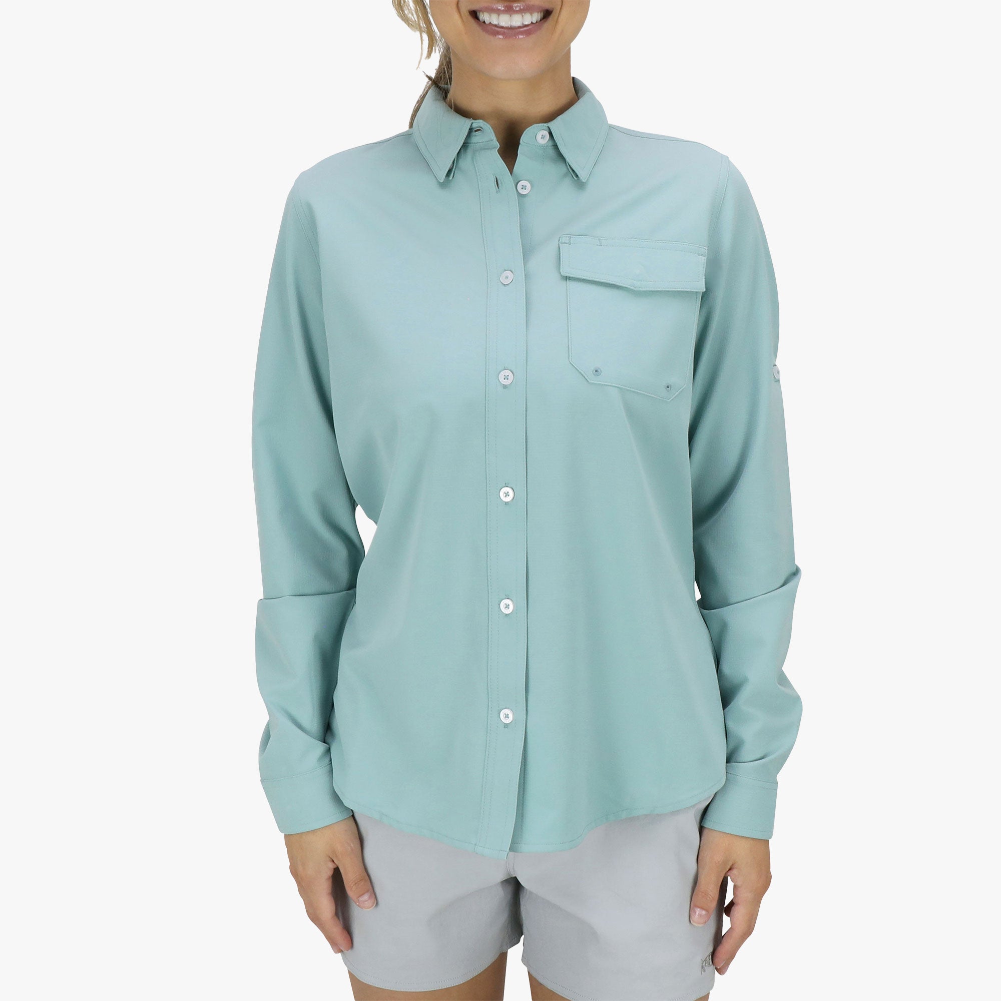 Women's Ace LS Button Down – AFTCO