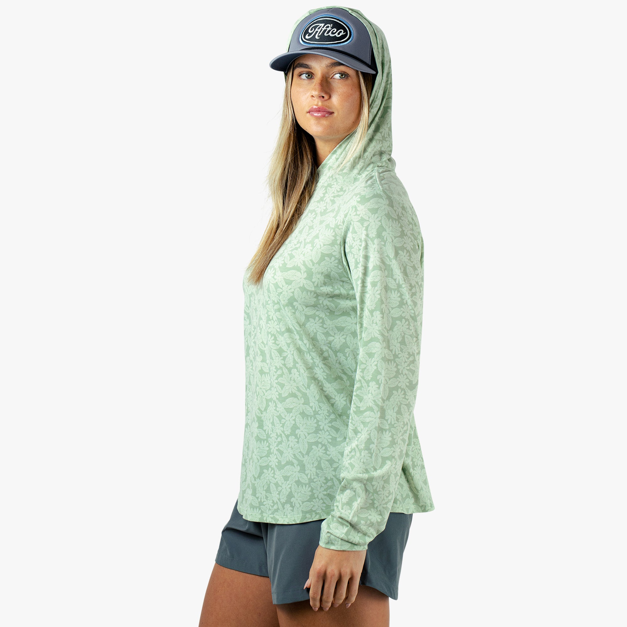 Women's Ocean Bound Hooded Performance Shirt | AFTCO