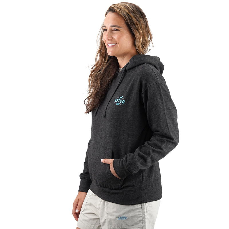 AFTCO Women's Best Friend Hoodie - Charcoal Heather - M