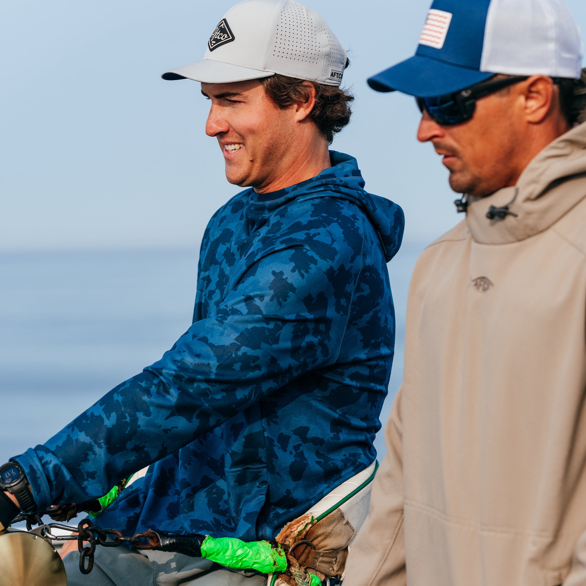Coastal Layer Printed Camo Fishing Hoodie | AFTCO