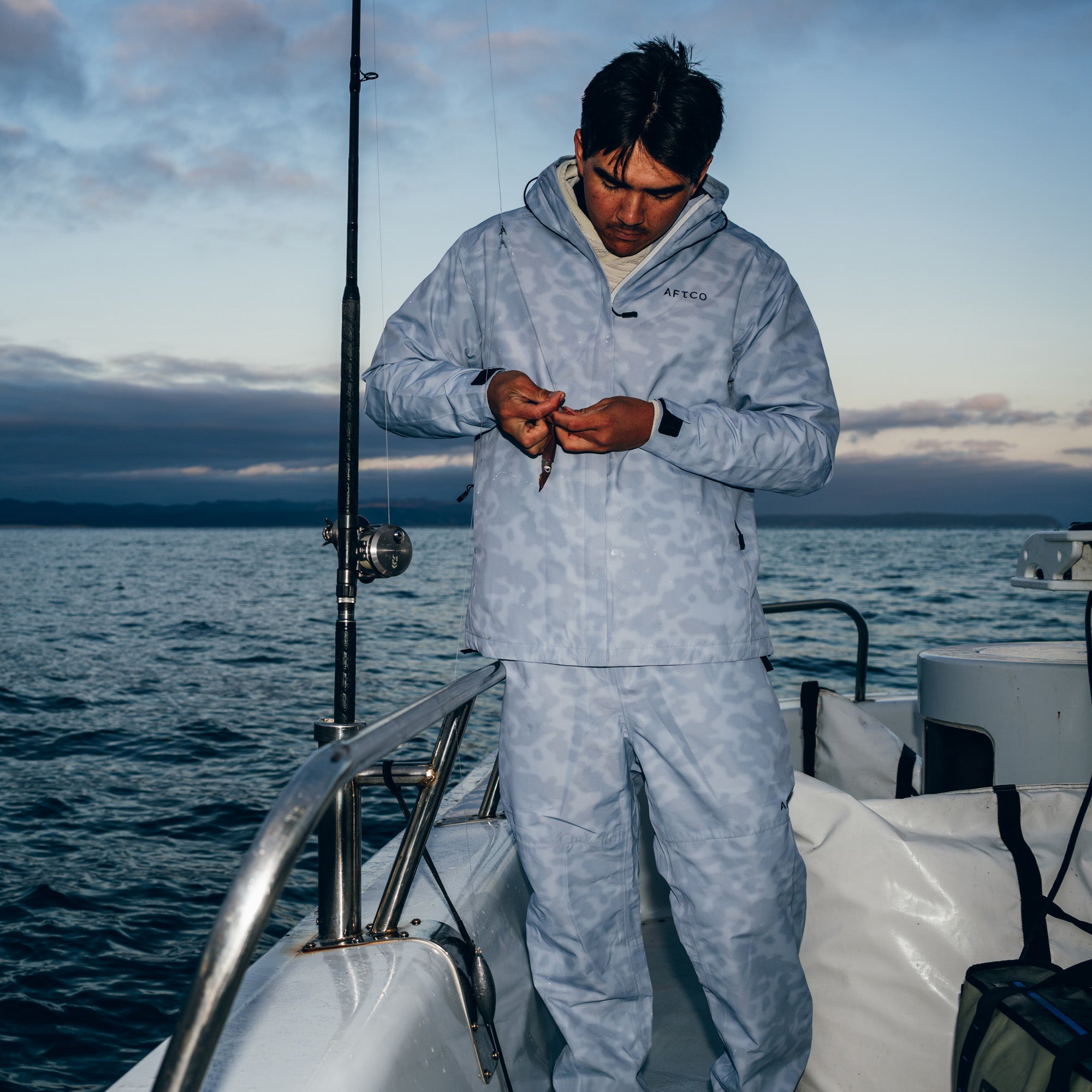 Crossing Printed Camo Fishing Jacket | AFTCO