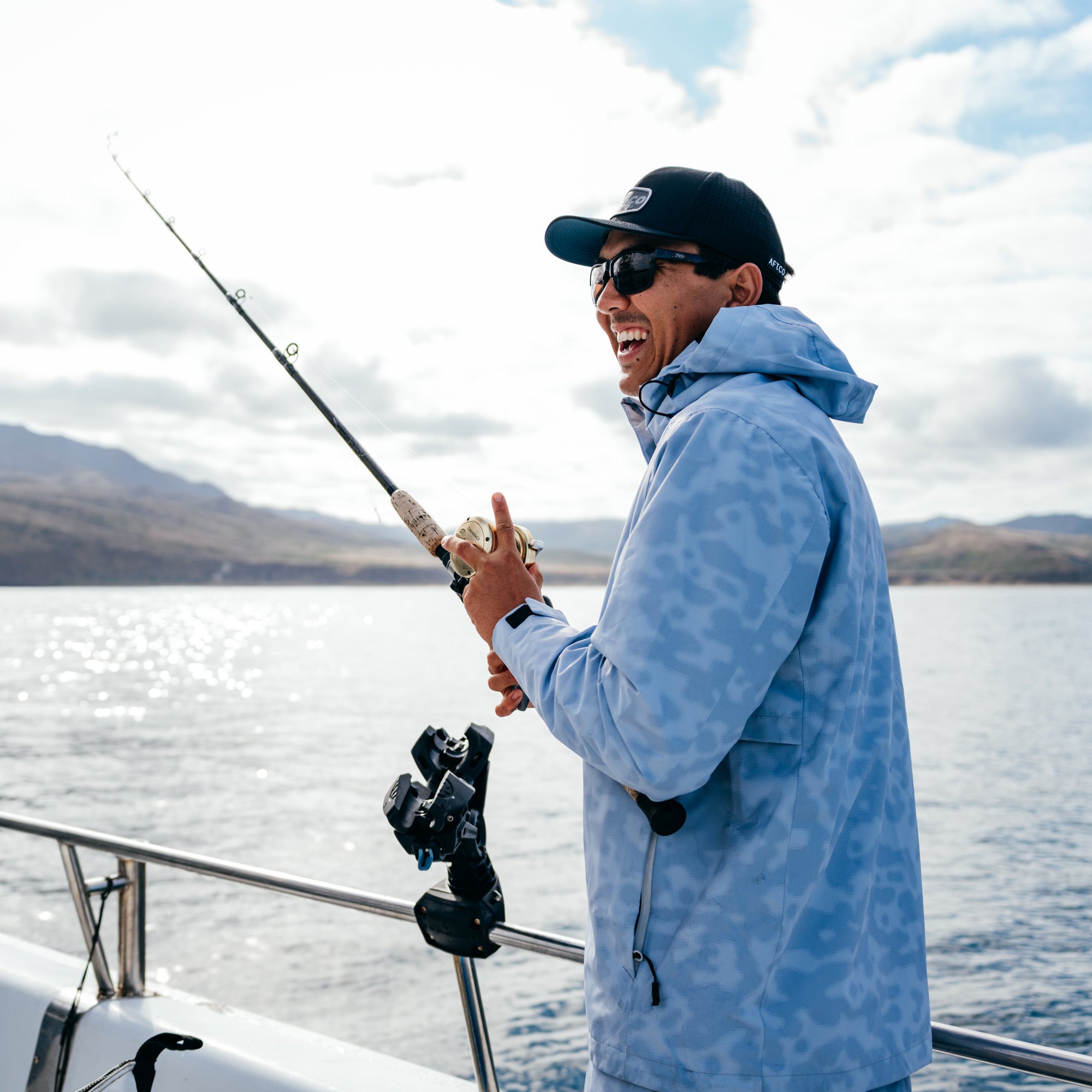 Crossing Printed Camo Fishing Jacket | AFTCO
