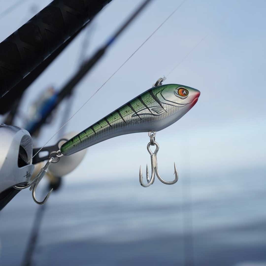 aftco fishing lures Blue Fever Jerkbait surface bait was designed to be super easy to fish Blue Fever Digger AFTCO