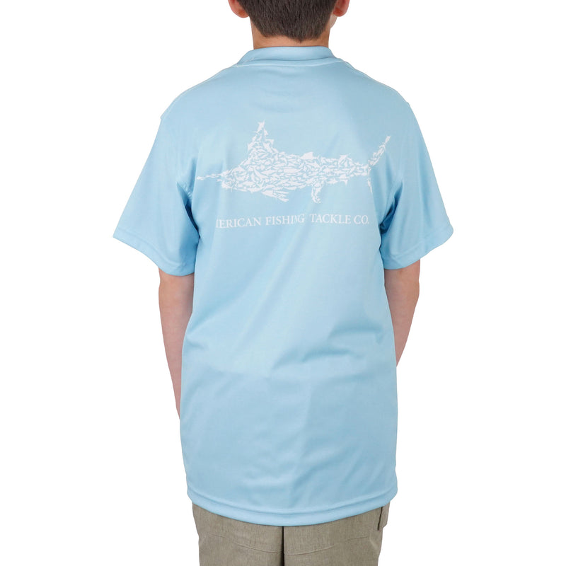 Kids Jigfish Jig Fishing Short Sleeve Shirt