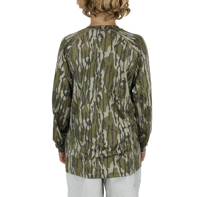 AFTCO Mossy Oak Performance Long Sleeve Hoodie T-Shirt