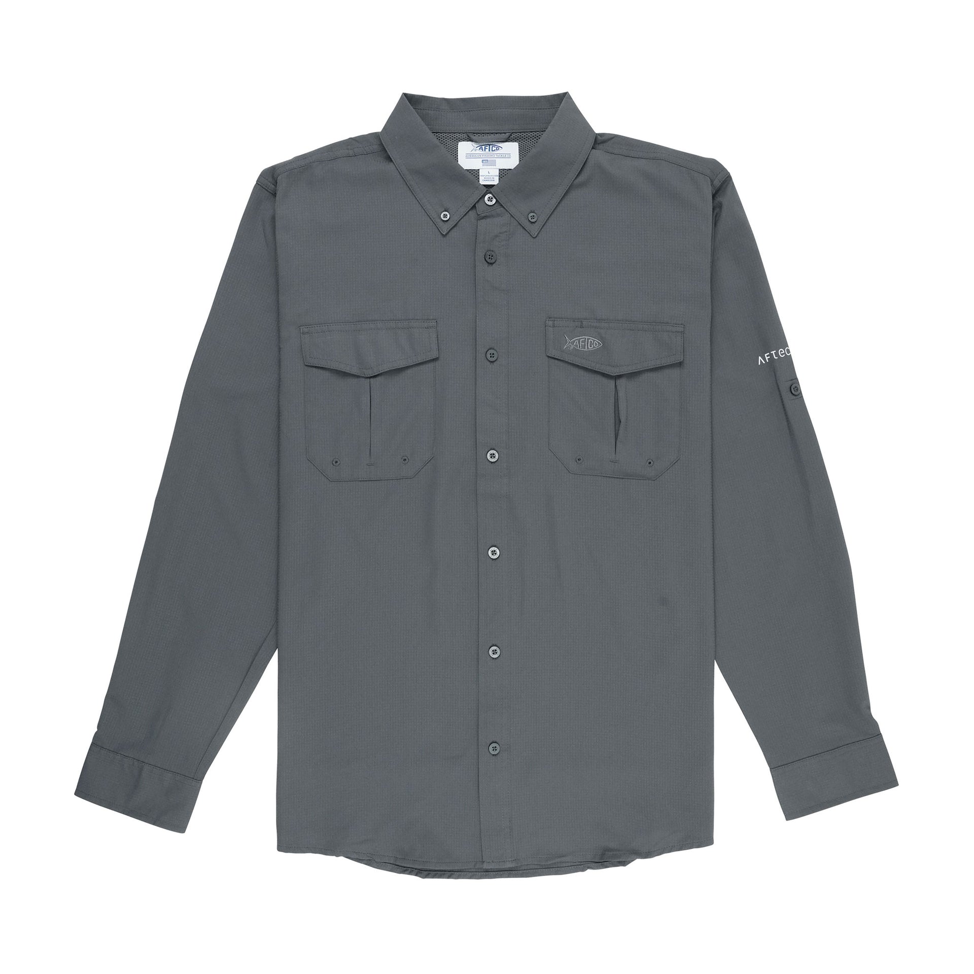 Rangle Vented Long Sleeve Shirt | AFTCO / Charcoal / XL