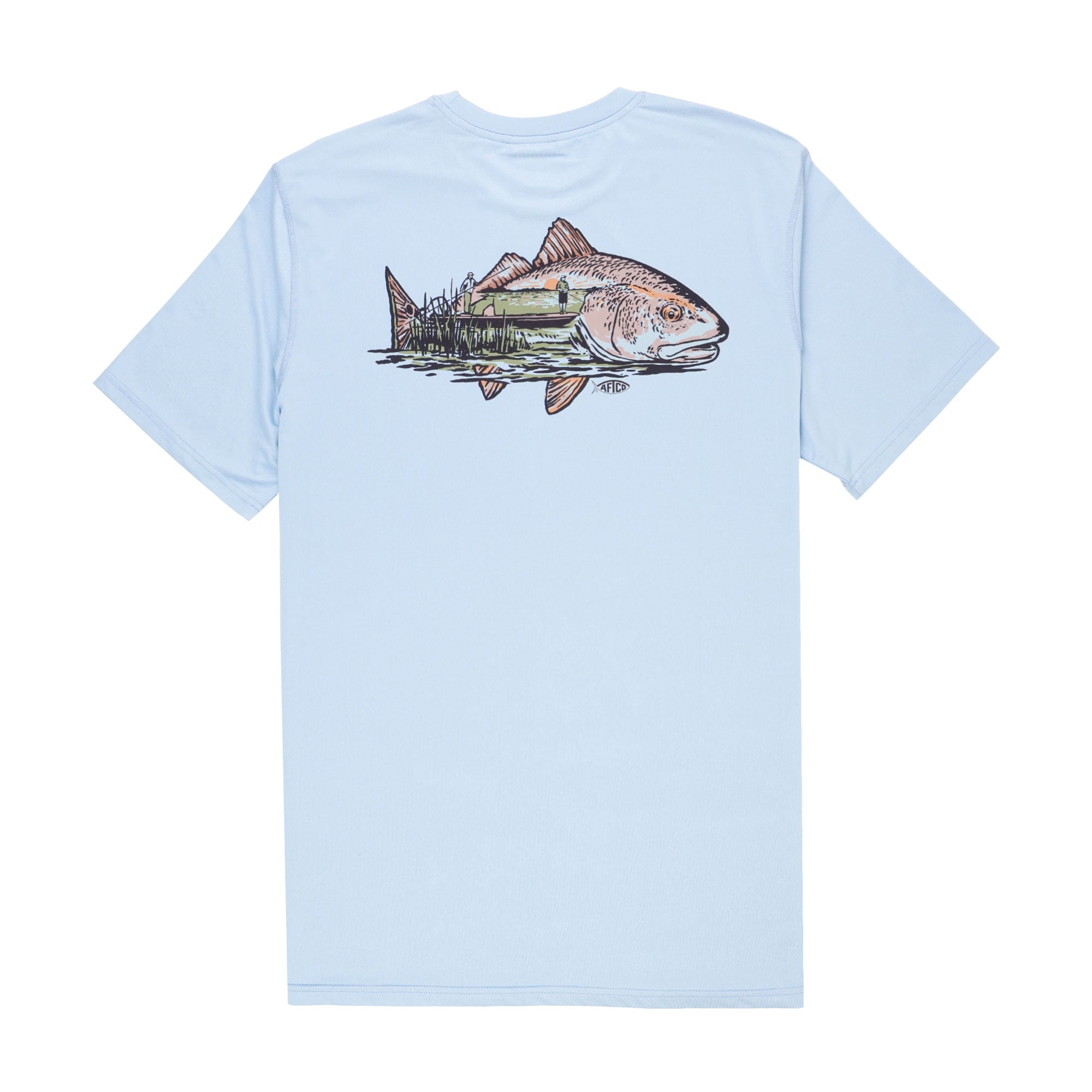 Red Dusk Men's Short Sleeve Fishing Shirt | AFTCO
