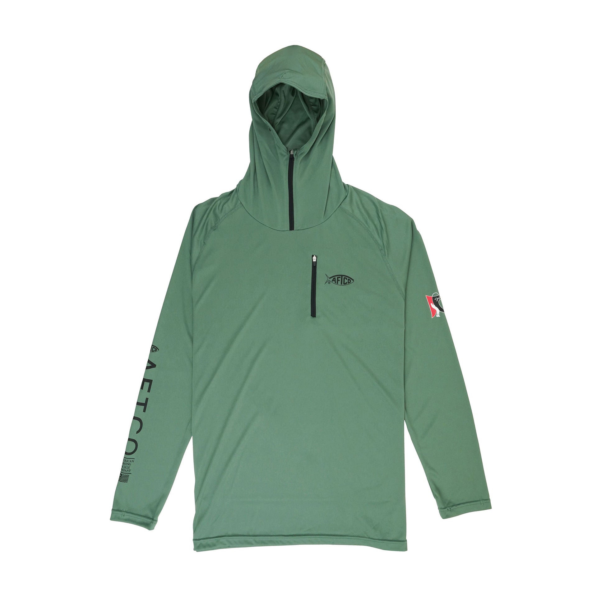 AFTCO Jason Christie Hooded LS Performance Shirt - Olive - L