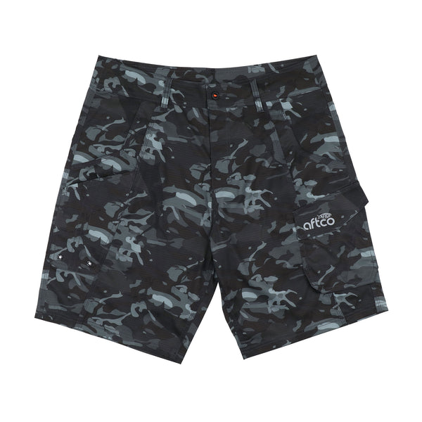 Tactical Fishing Shorts Grey Camo / 30