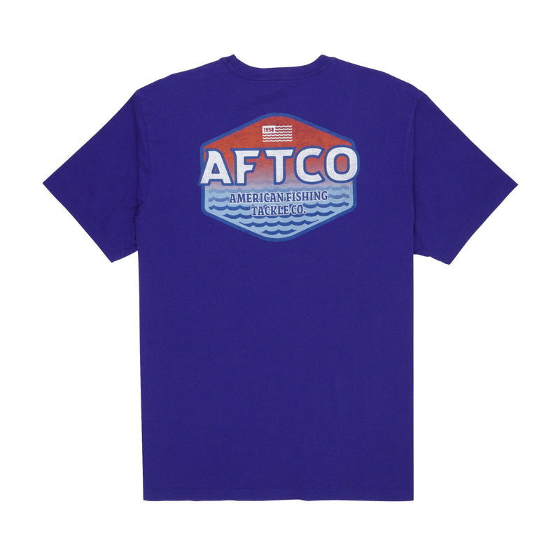 AFTCO Sunset SS T-Shirt / Storm Blue / M