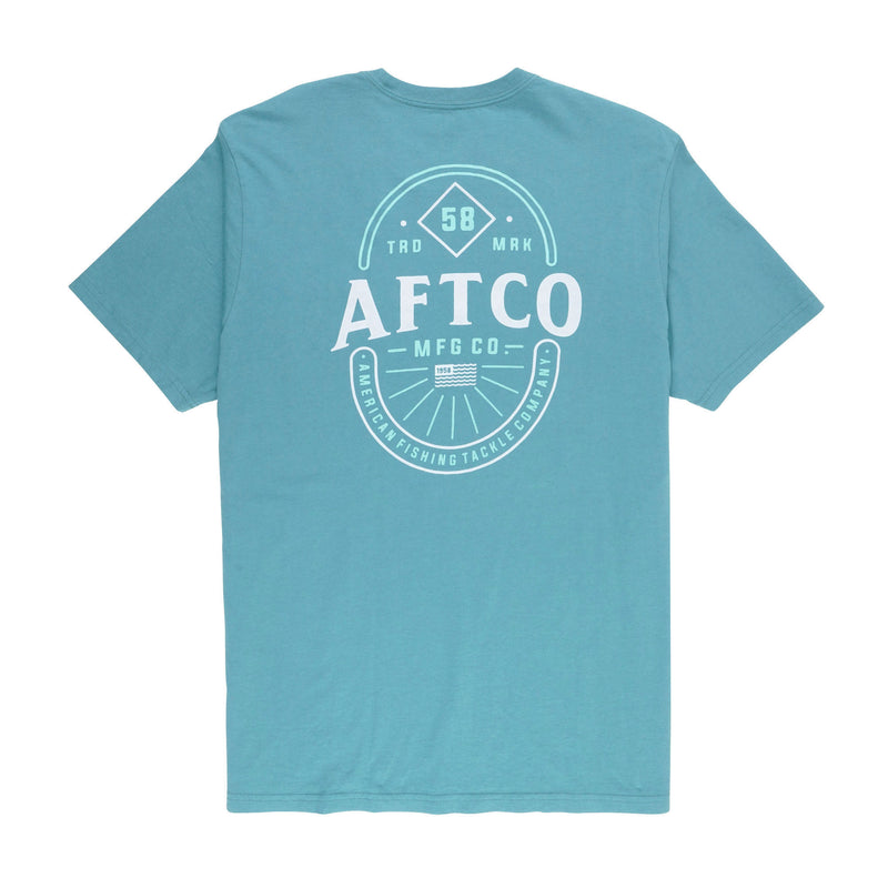 AFTCO Bluewater Men's Short Sleeve Premier T-Shirt Size XL - Aquifer | Eagle Eye Outfitters
