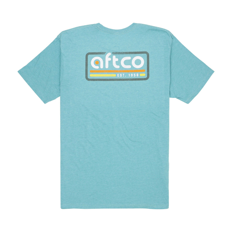 AFTCO Men's Fade SS T-Shirt - Aquifer Heather - XL