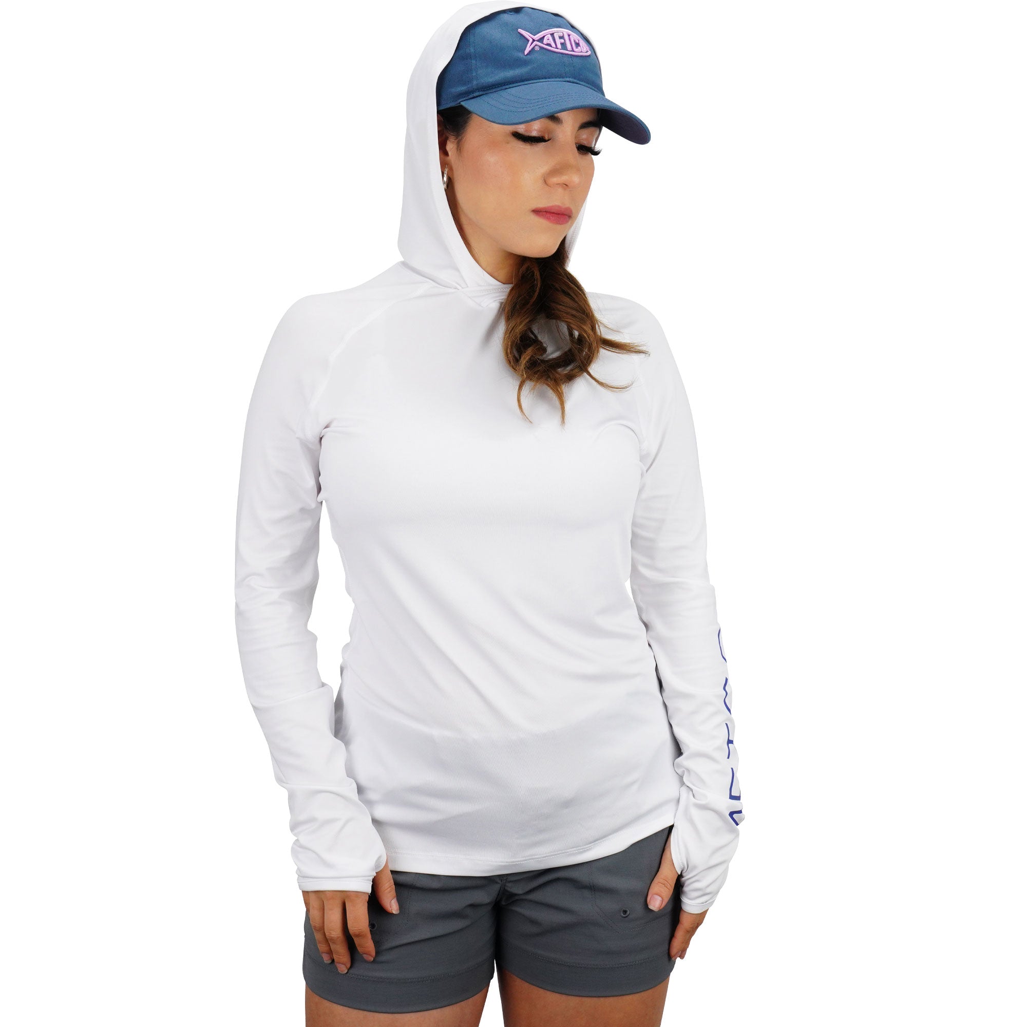 Women's Samurai Long Sleeve Sun Protection Hoodie TShirt AFTCO
