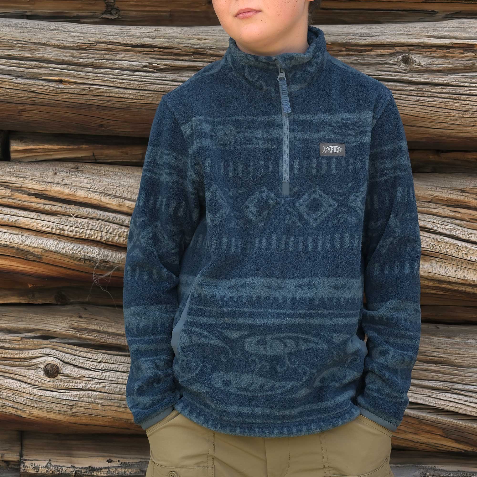 Youth Ahoy ¼ Zip Fleece – AFTCO